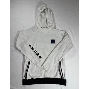 American Eagle AE USA White Black Graphic Pullover Hoodie Mens Size XS